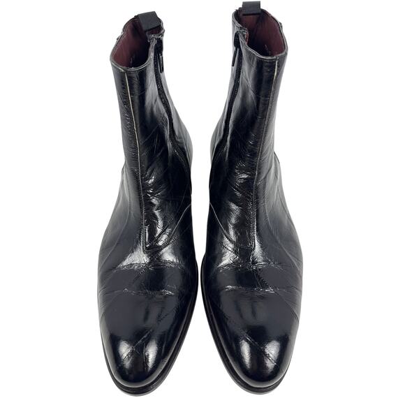 Mezlan Rochelle Boots 69631 Mens Size 8 M Black Leather Eel Side Zip Exotic - Picture 6 of 10